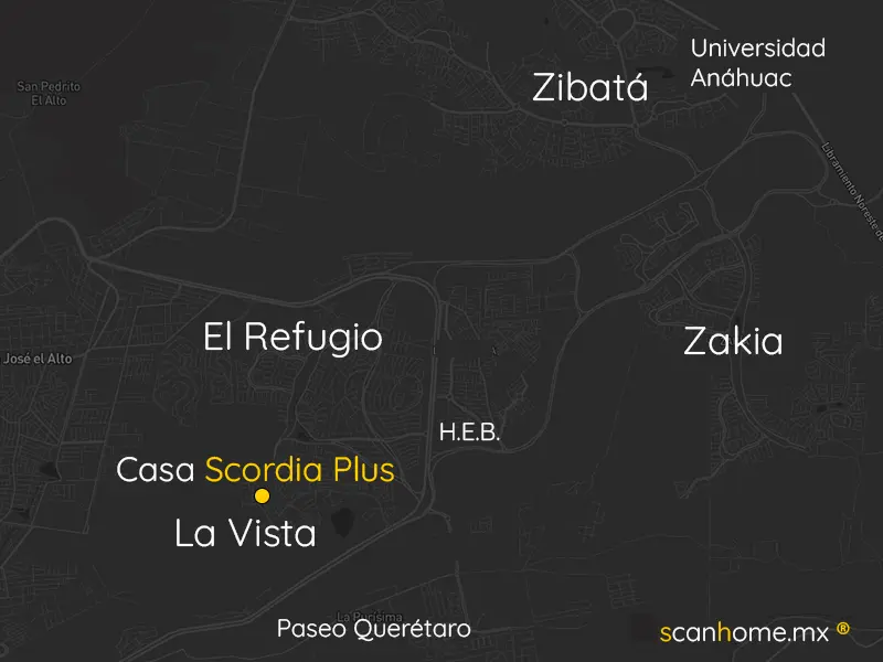 Mapa de La Vista, Querétaro