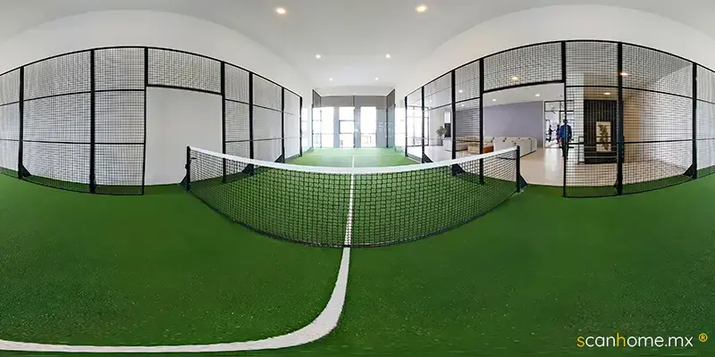 Cancha de pádel techada profesional en Casa Club Los Robles III