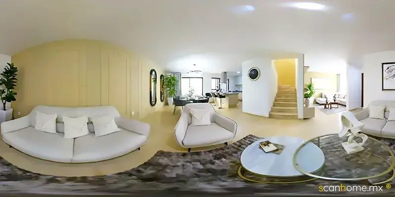 Modelo Roble Los Robles III, Planta Baja con cocina de mármol y área flex